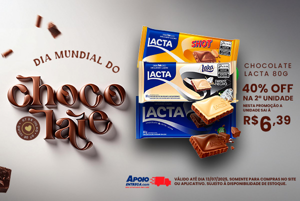Chocolate Lacta 80g até 13/07